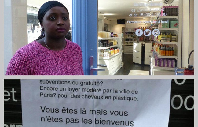 Affiche raciste collée sur une boutique à Paris: «Je suis choquée de voir encore ça en 2016»