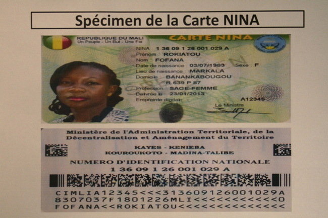 Evaluation du RAVEC : Plus de 14 000 Maliens disposent d’un NINA