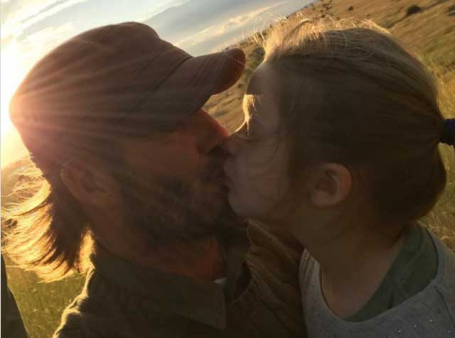 David Beckham embrasse sa fille Harper sur la bouche et provoque la polémique