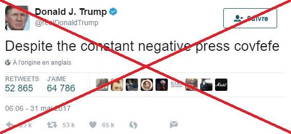 Trump a supprimé son "covfefe" mais en avait-il le droit?