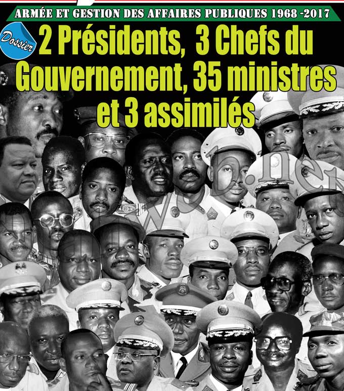 Armée et gestion des affaires publiques du Mali (1968 – 2017) :  2 Présidents, 3 Chefs du Gouvernement, 35 ministres et 3 assimilés