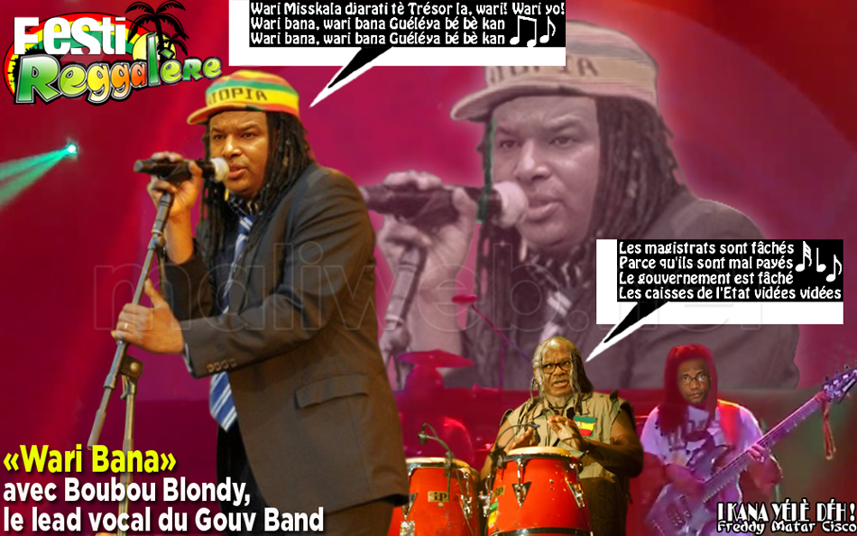 « Wari bana » avec Boubou Blondy, le lead vocal du gouv band