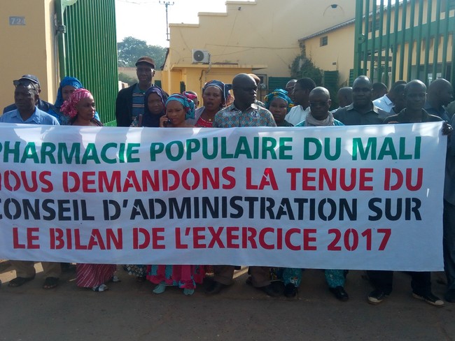 Pharmacie populaire du Mali (PPM) :  Les travailleurs réclament la tenue du Conseil d’Administration sur le bilan de l’exercice 2017