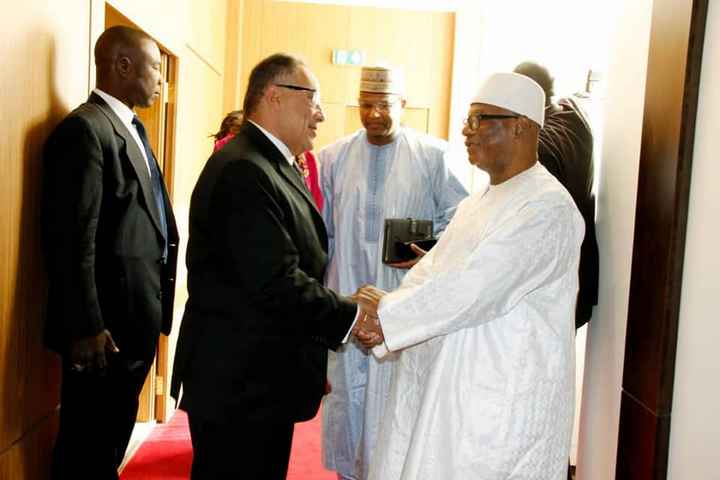 Audience du Président de la République :  SEM Ibrahim Boubacar Keita reçoit M. Hafez Ghanem, vice-président de la Banque mondiale