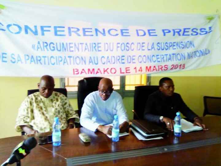 Cadre de Concertation National : Le Forum des Organisations de la Société Civile au Mali suspend sa participation