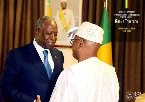 Ibrahim Boubacar KEITA a reçu en visite le médiateur de la République de Côte d’Ivoire