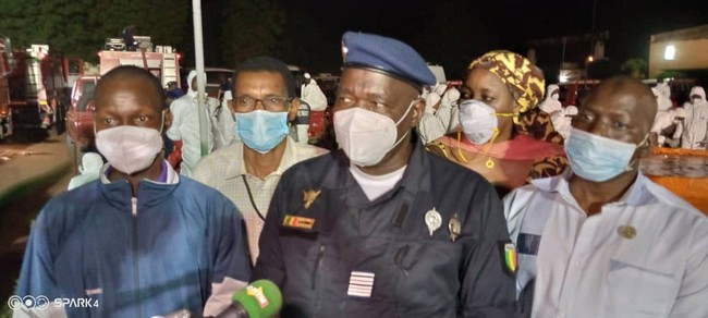 Mali/Coronavirus : l’auto-gare, le marché de Sogoniko et les Halles de Bamako désinfectés par la protection civile