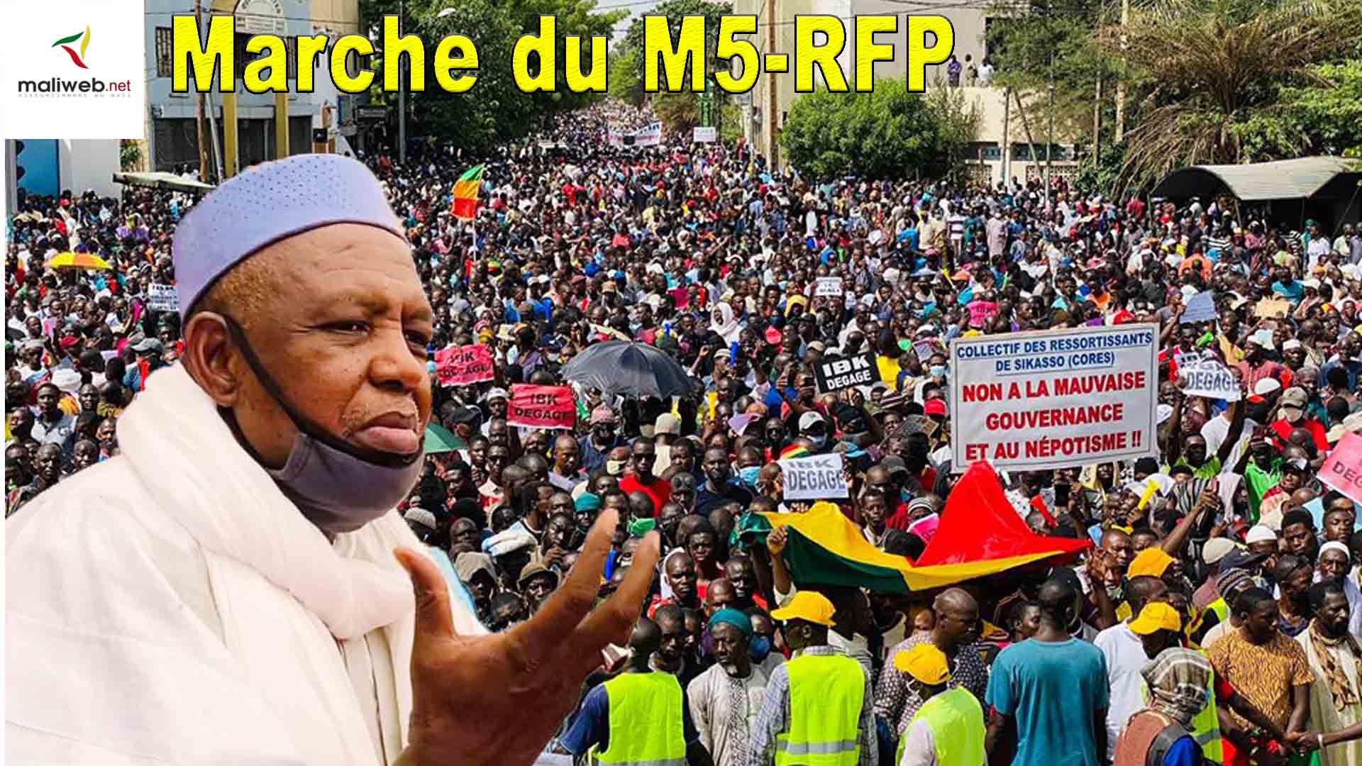 Marche du M5-RFP: l'intervention de l'Imam Mahmoud Dicko