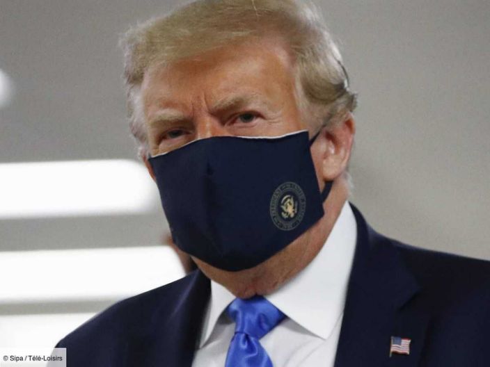 Donald Trump vu pour la première fois avec un masque en public !