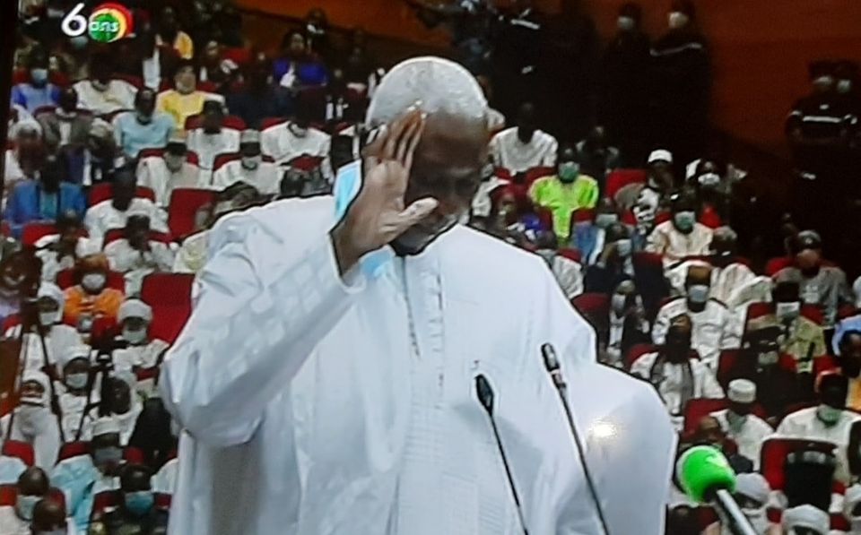 Discours intégral du nouveau président de la république, son excellence Mr Bah N'daou.