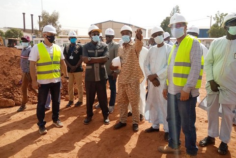 Chantier de la nouvelle centrale thermique de Sirakoro : Le ministre Lamine Seydou Traoré satisfait de l'état d'avancement des travaux