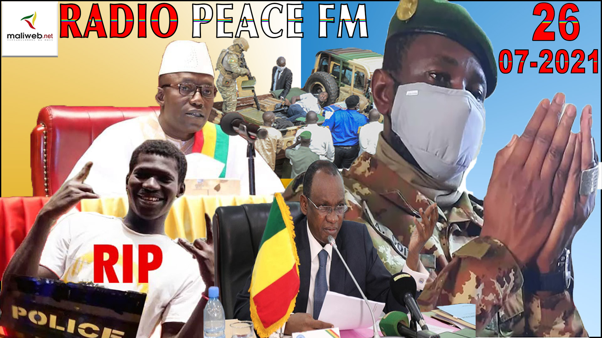 La Revue de Presse de la RADIO PEACE FM du 26 Juillet 2021