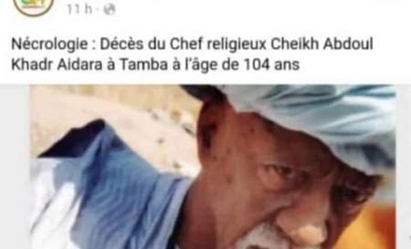 NÉCROLOGIE: Hommage à mon Papa, l’érudit Patriarche au mythique turban, Chérif AbdoulKhadre AIDARA, s’en est allé.