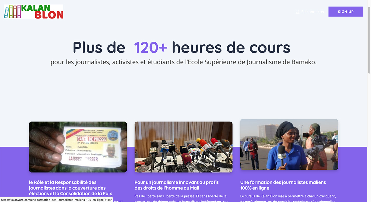 « Kalan-blon » : une école en ligne dédiée aux journalistes maliens