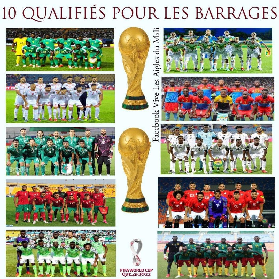 Mondial 2022 : les dix qualifiés pour les barrages en Zone Afrique !