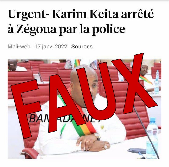 FAUX ! Karim Keita n’a pas été arrêté à la frontière Côte d’Ivoire – Mali