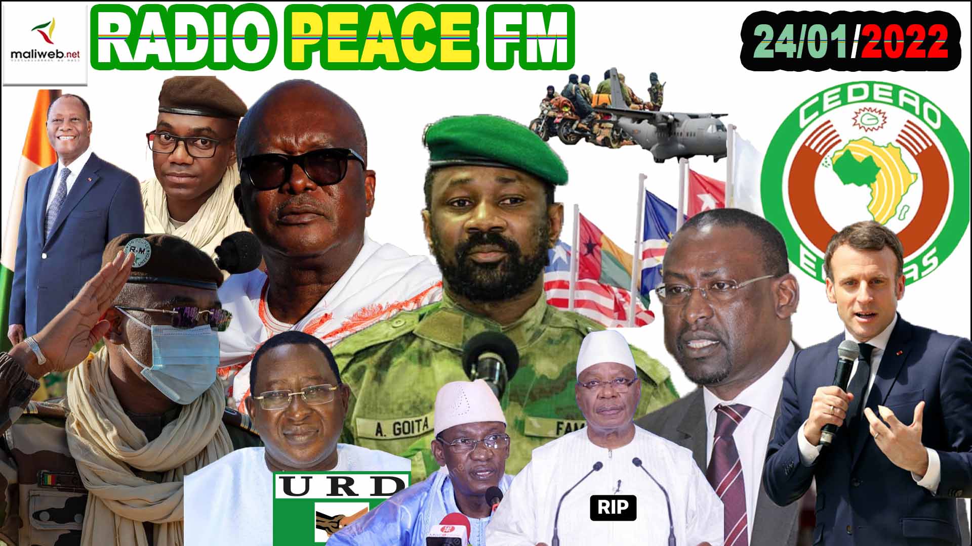 La Revue de Presse de la RADIO PEACE FM du 24 JANVIER 2022