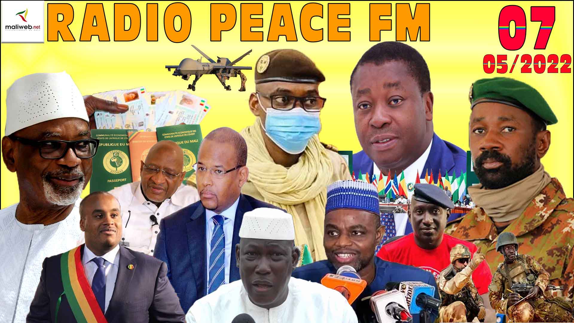 La Revue de Presse de la RADIO PEACE FM du 07 MAI 2022