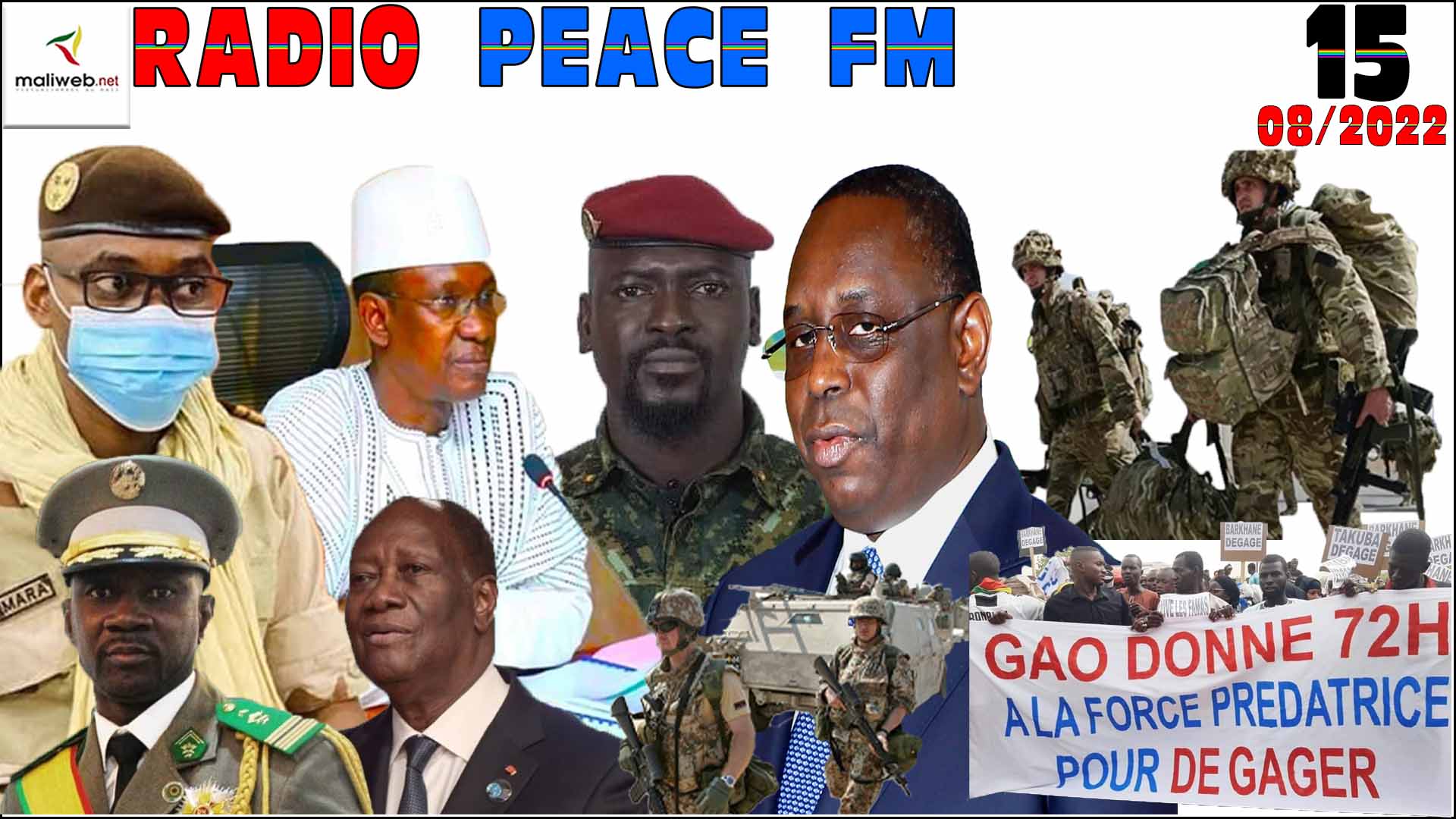 La Revue de Presse de la RADIO PEACE FM du 15 AOÛT 2022