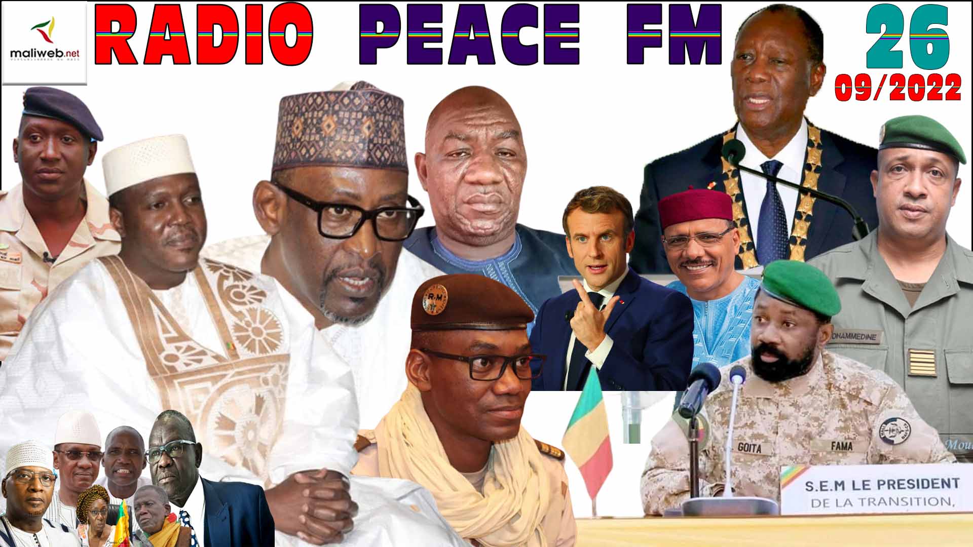 La Revue de Presse de la RADIO PEACE FM du 26 SEPTEMBRE 2022