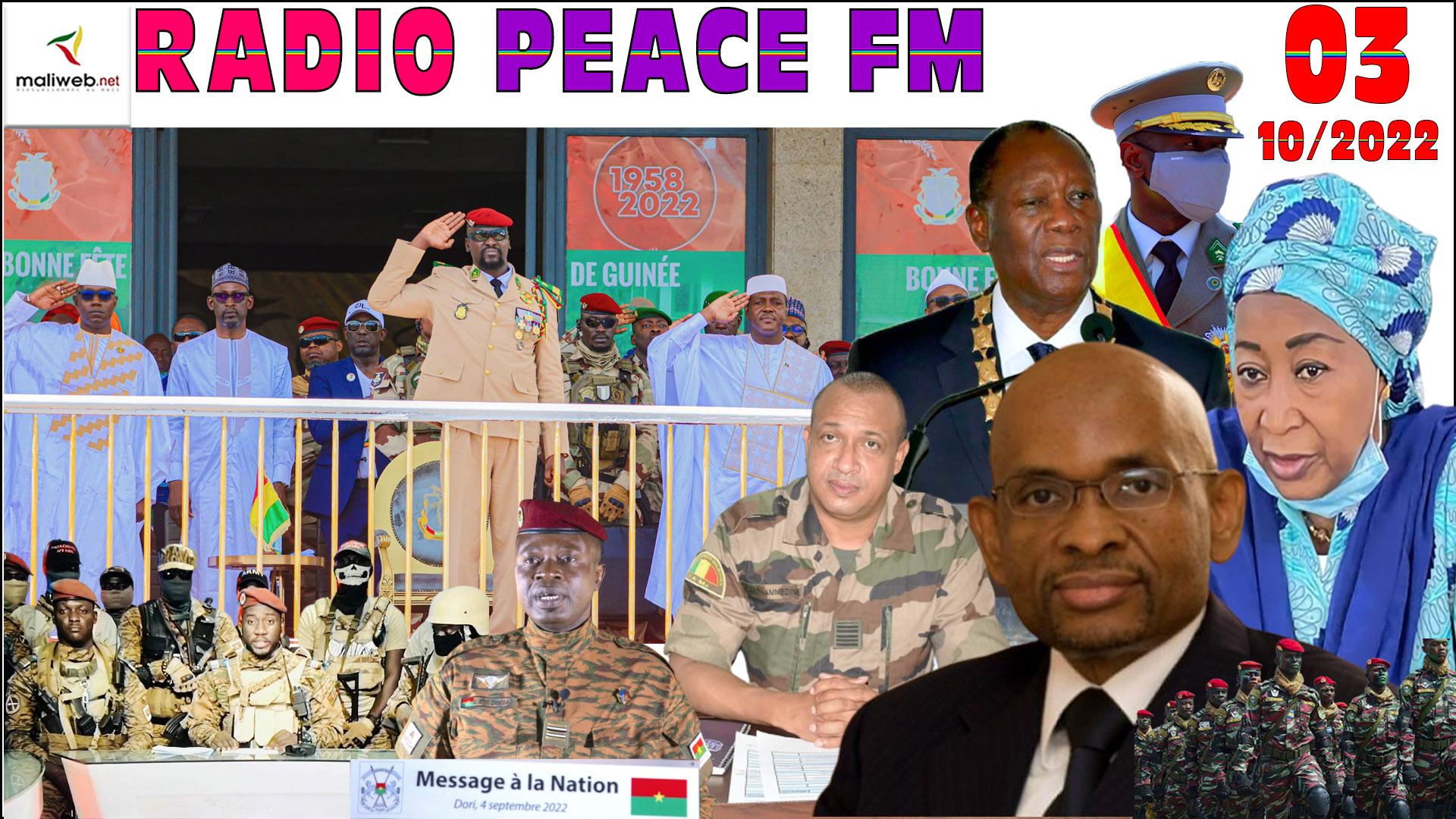 La Revue de Presse de la Radio Peace FM du 03 octobre 2022