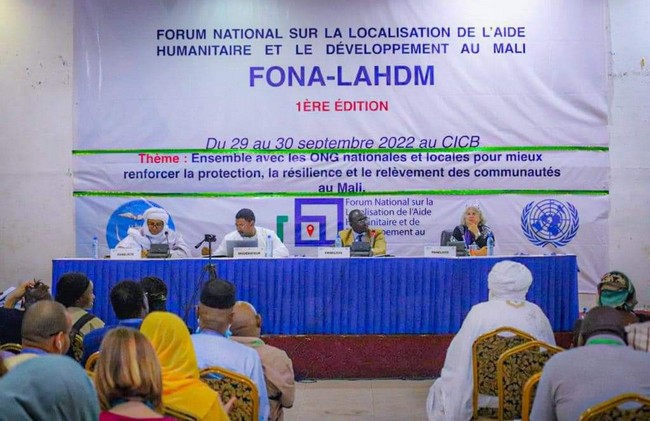 Forum sur l’aide humanitaire :  Les ONG maliennes demandent une localisation des financements