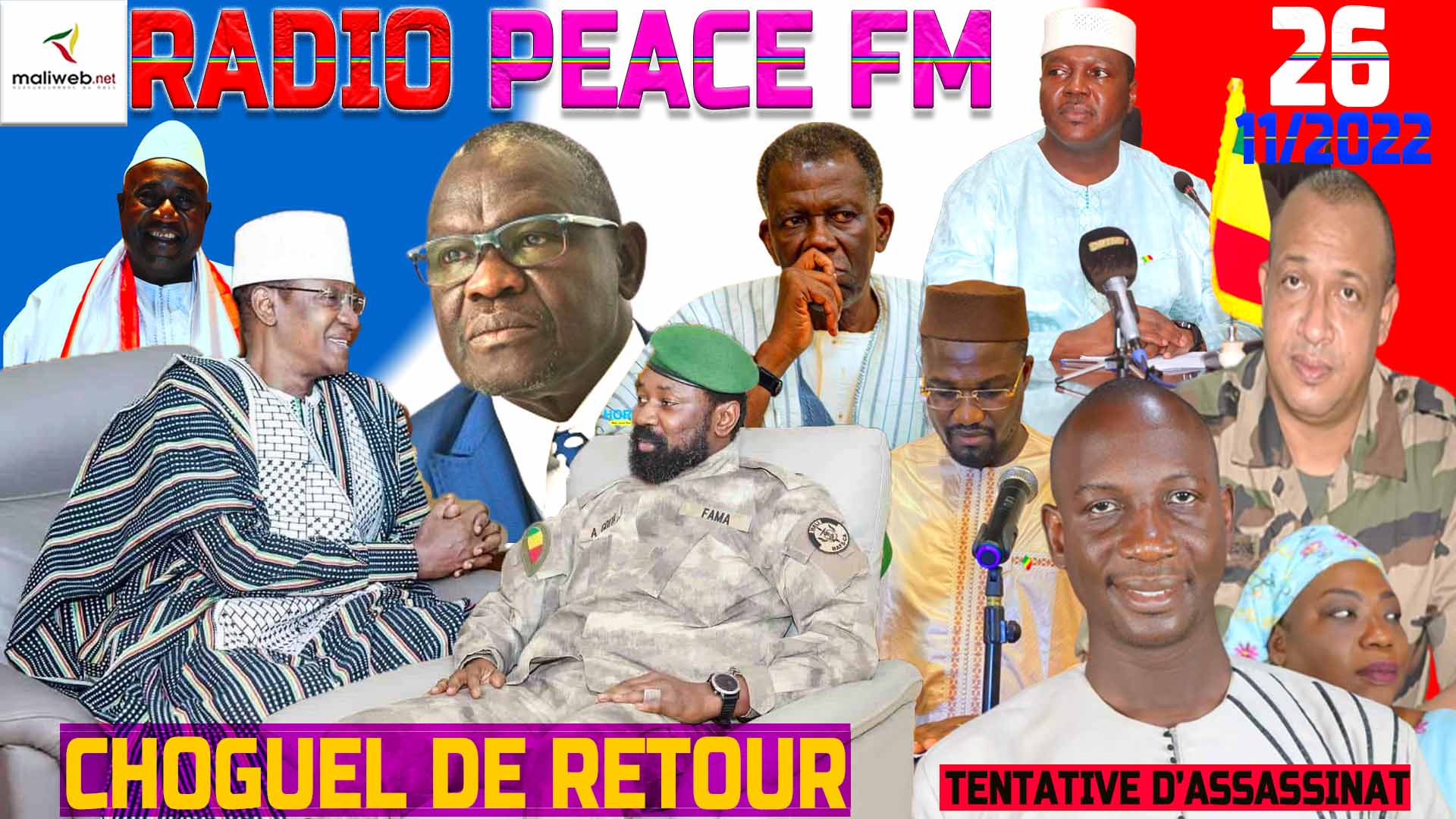 La Revue de Presse de la RADIO PEACE FM du 26 NOVEMBRE 2022