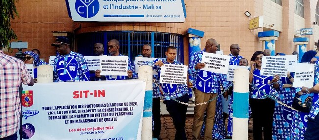 Pour la non-prise en compte de leurs doléances :  Les employés de la BCI-Mali en sit-in hier