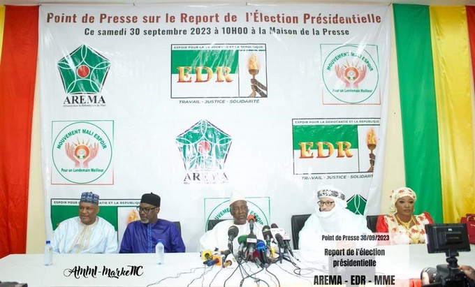 Mali : L’alliance ‘’ EDR, AREMA et MME’’ approuve et soutient  la décision de report  de la présidentielle de 2024