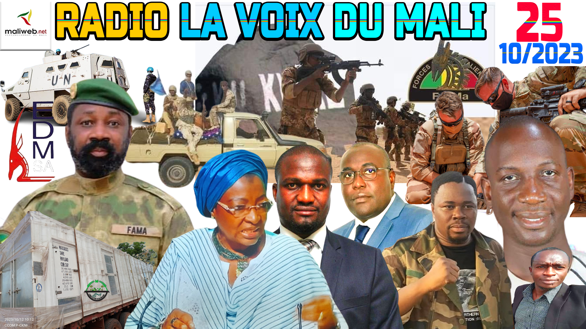 La Revue de Presse de la RADIO LA VOIX DU MALI du 25 OCTOBRE 2023