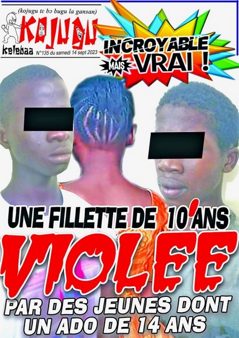 Incroyable mais vrai ! Une fillette de 10 ans violée par des jeunes dont un ado de 14 ans*