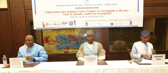 Moumouni Guindo au lancement de la semaine  nationale de lutte contre la corruption : "65 % des jeunes maliens expriment une attitude passive face à la corruption et 21 % sont admiratifs du phénomène"