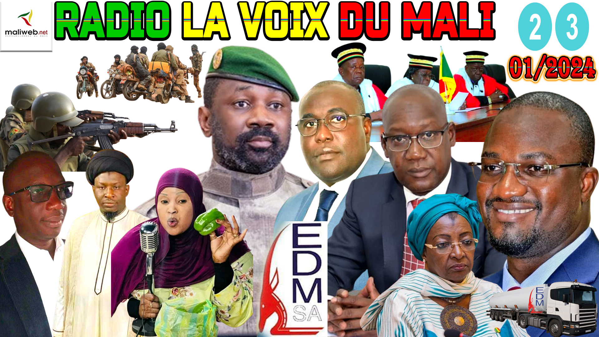 La Revue de Presse de la RADIO LA VOIX DU MALI du 23 JANVIER 2024