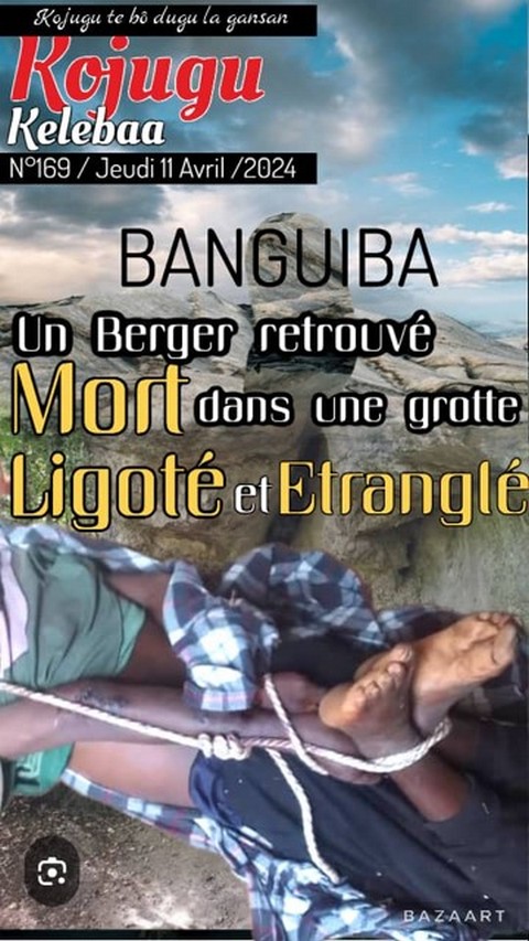 Banguida :  Un berger retrouvé mort dans une grotte, ligoté et étranglé