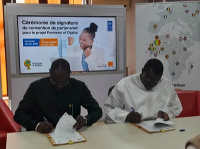 Cérémonie de signature de convention entre le PNUD et Orange Mali